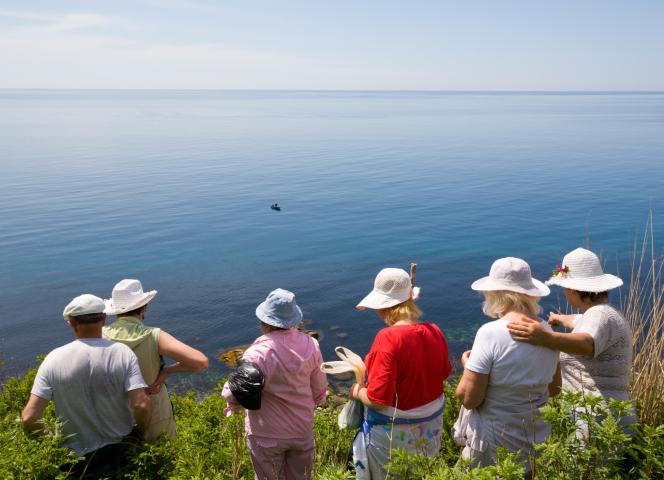 Groupe à la mer